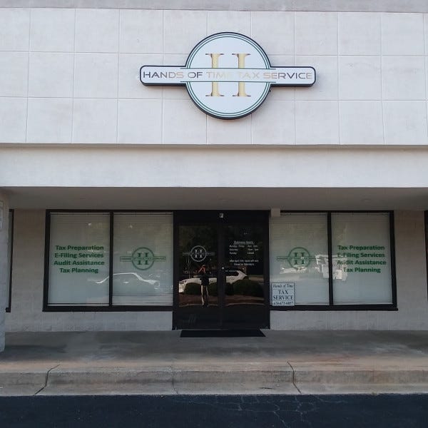 Hands Of Times Building Sign, Window Graphics & Door Graphics