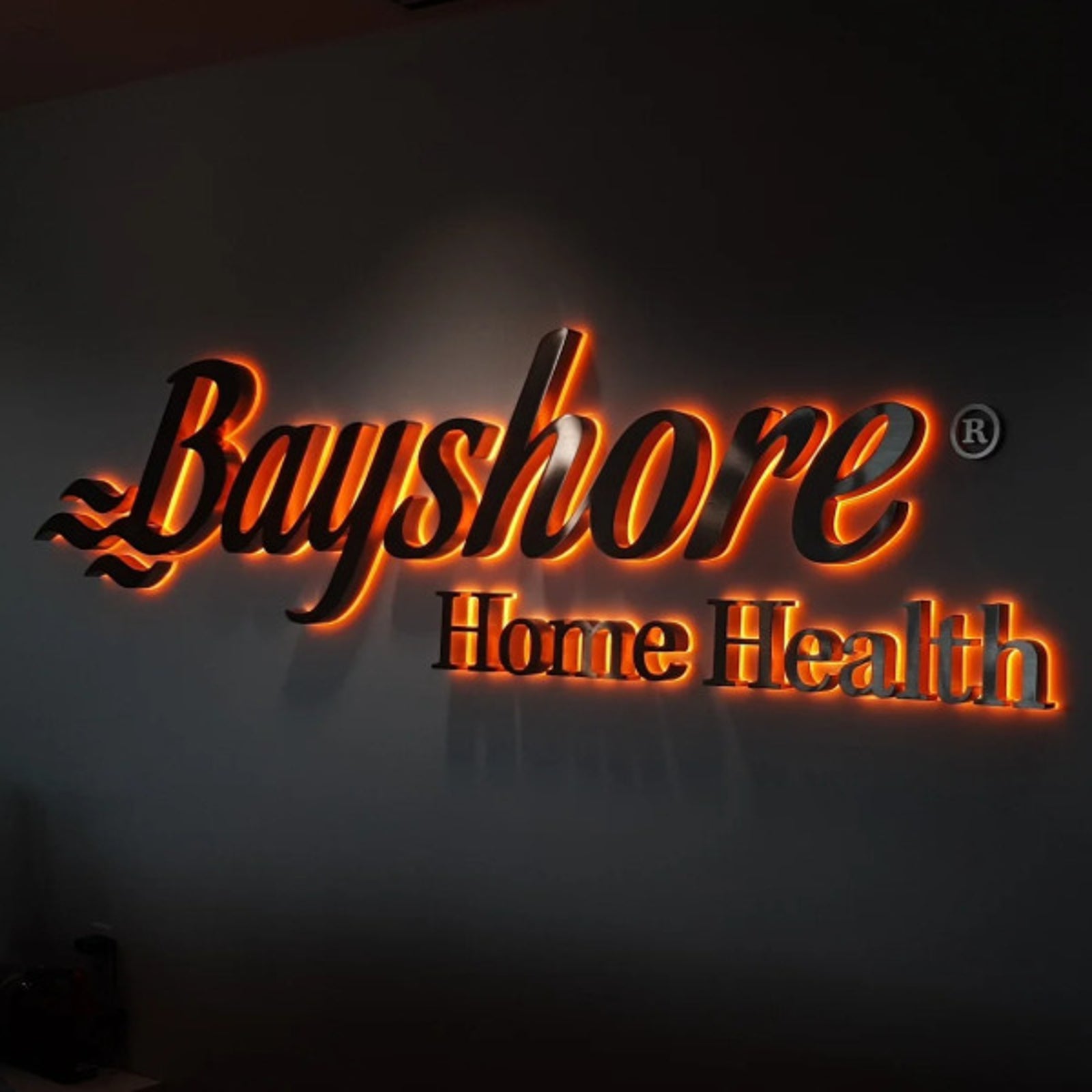 Illuminated Reception Sign for Bayshore Home Care in Edmonton, AB