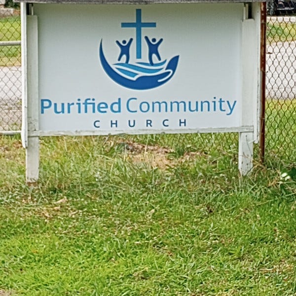 Purified Community Church Monument Sign