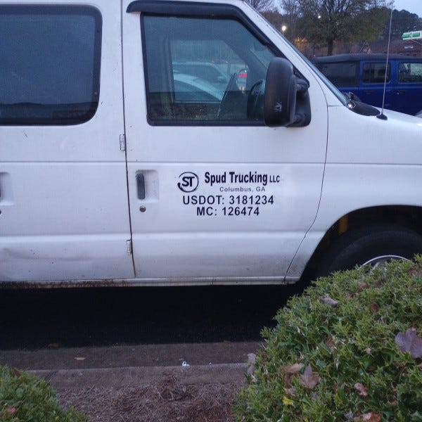 Spud Trucking Van Graphics