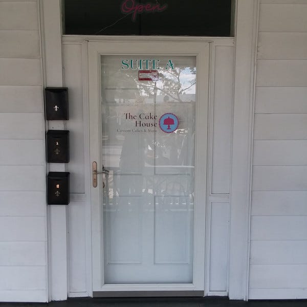 The Cake House Door Graphics