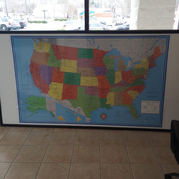 US Map in Frame