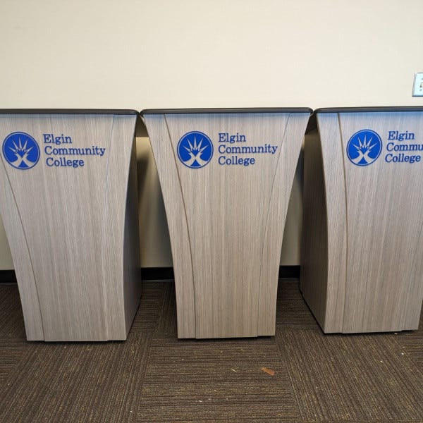Elgin Community College Dimensional Letters for Podium - 12804