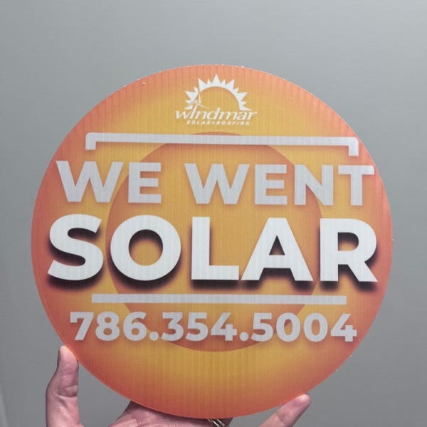 Round Yard Sign