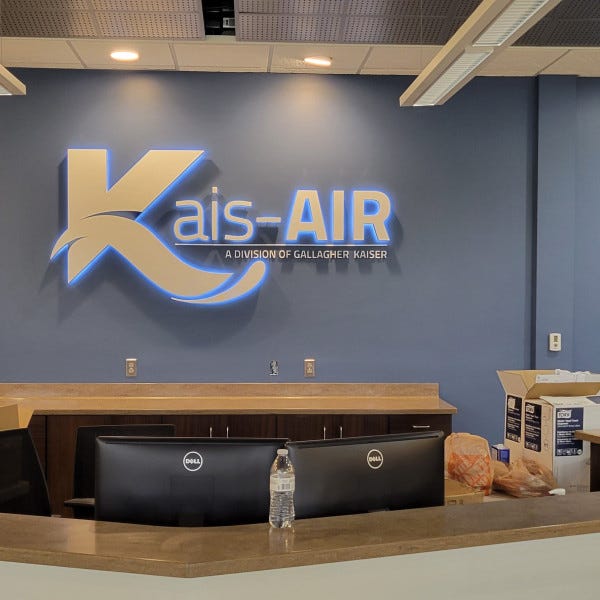 Gallagher Kaiser Kais-Air Lit Lobby Halo Sign