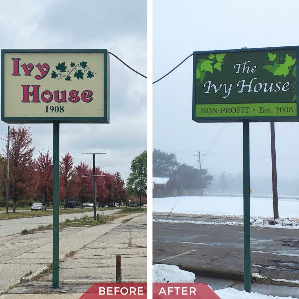 Ivy House Street Sign