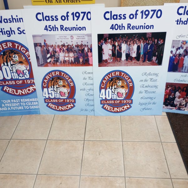 Class Of 1970 Reunion PVC & Digital Print Signs