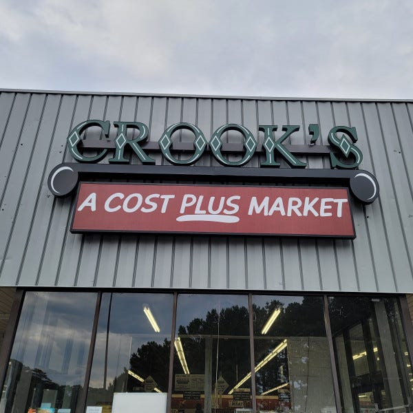 Crook's Grocery Store Building Sign