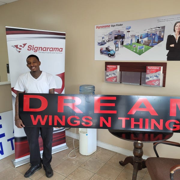 Dream Wings & Things Building Sign