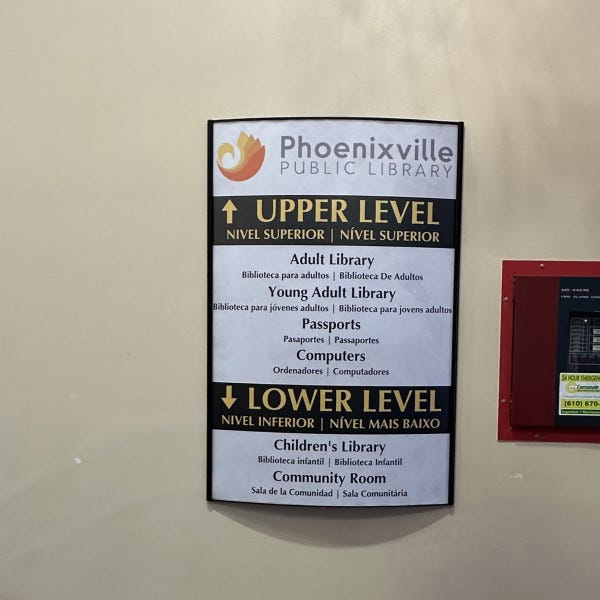 Phoenixille Public Library Directional (1)