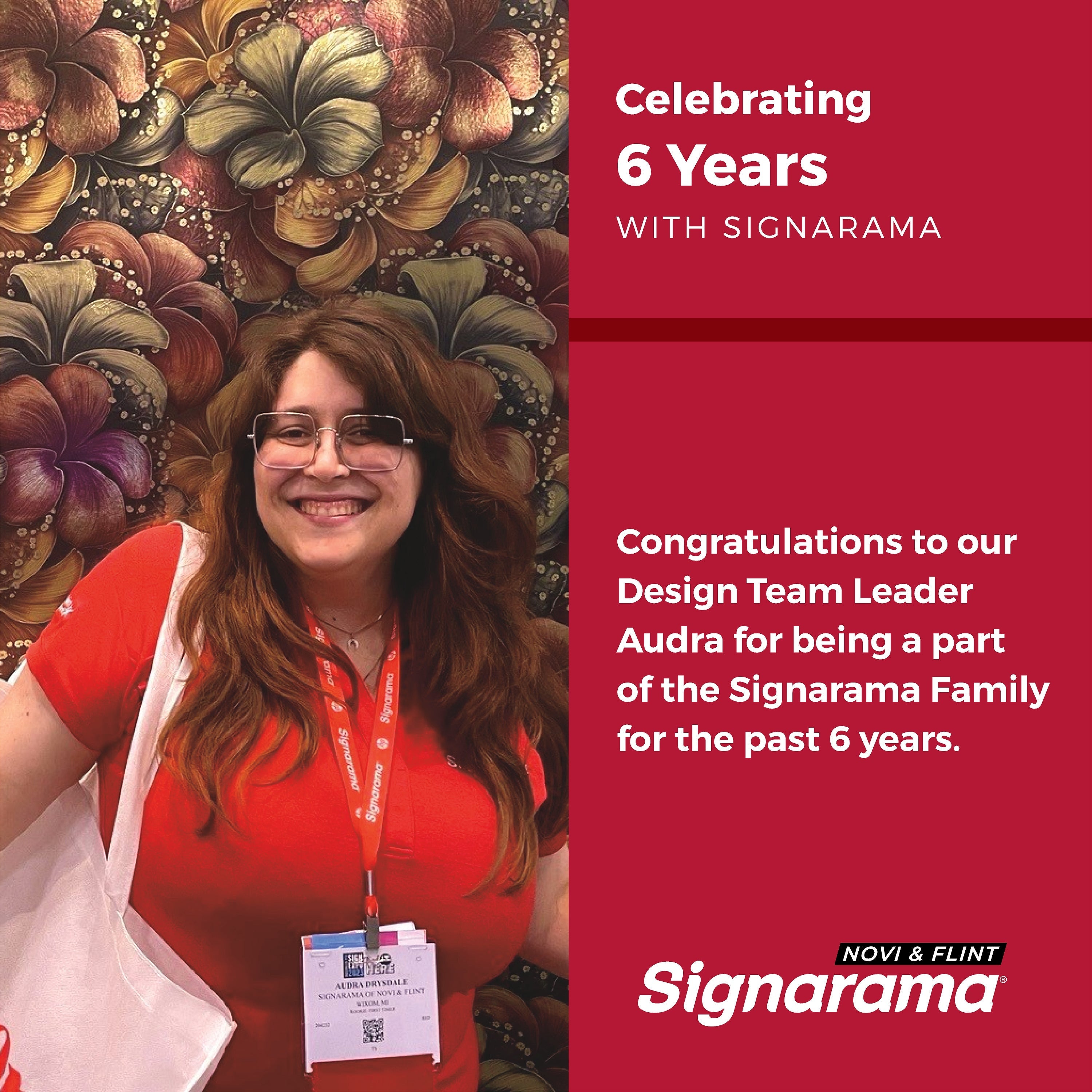 Celebrating our Design Team Leader's 6 Year Anniversary!