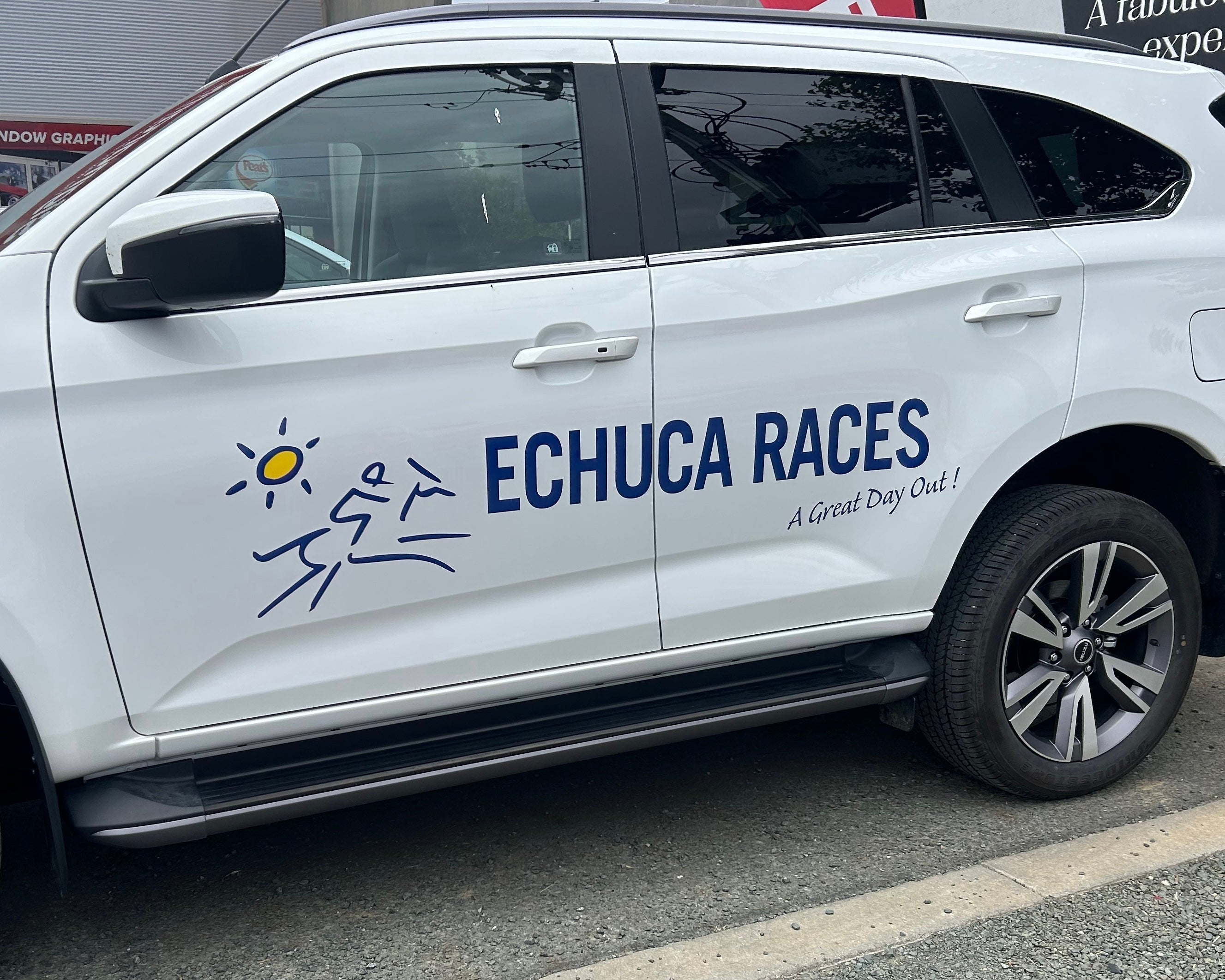 Echuca Car Racing Check the fresh vinyl we installed on the Echuca Races car