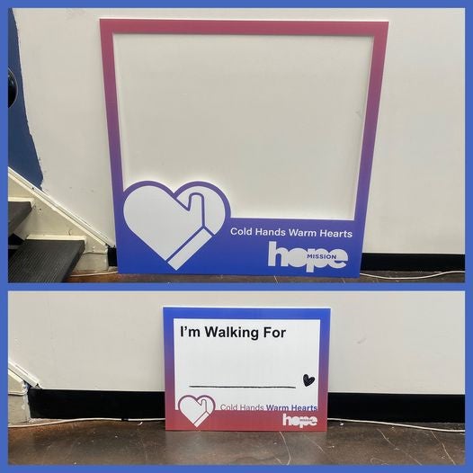 Hope Mission Custom Coroplast Photo Frame in Edmonton, AB