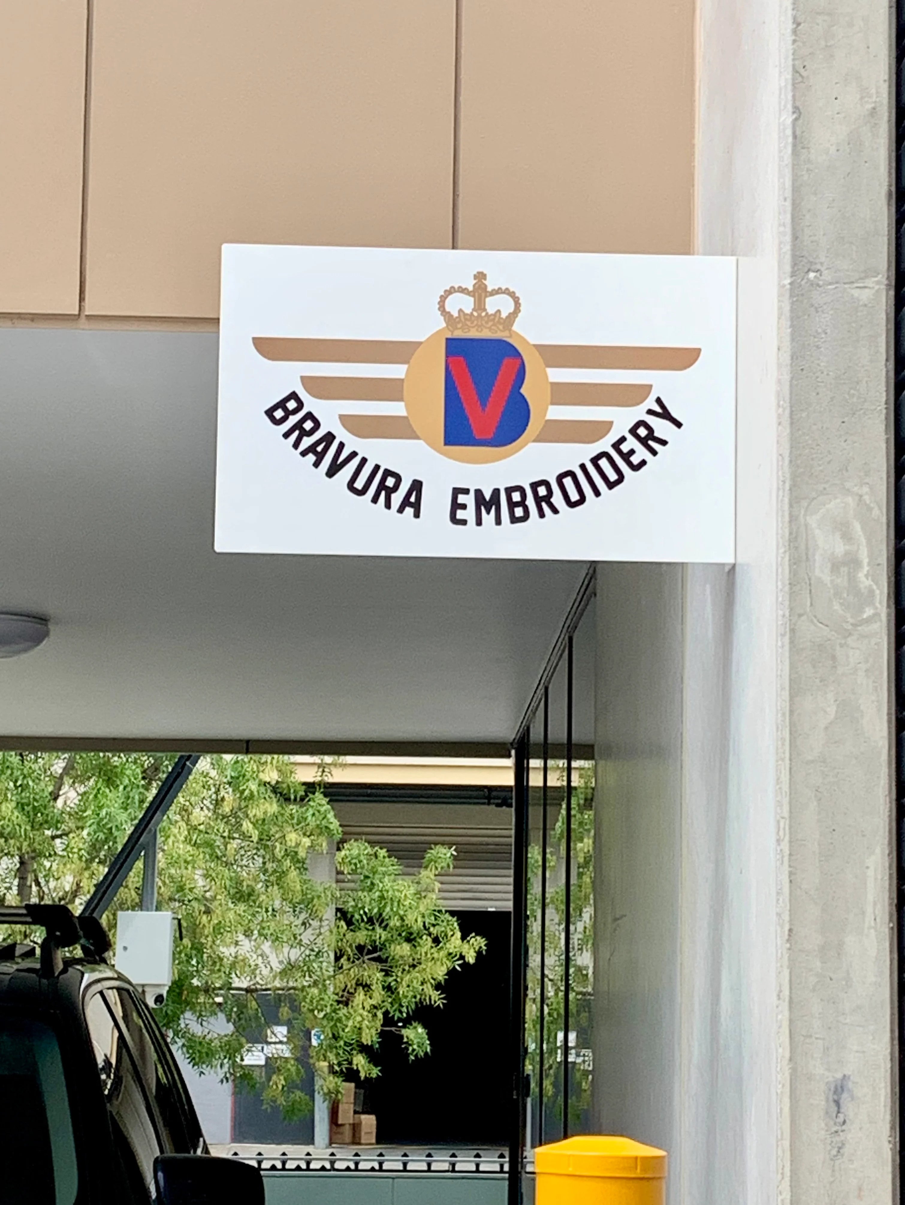 Window Graphics, Reception & Blade Signs - Bravura Embroidery - Heidelberg West.
