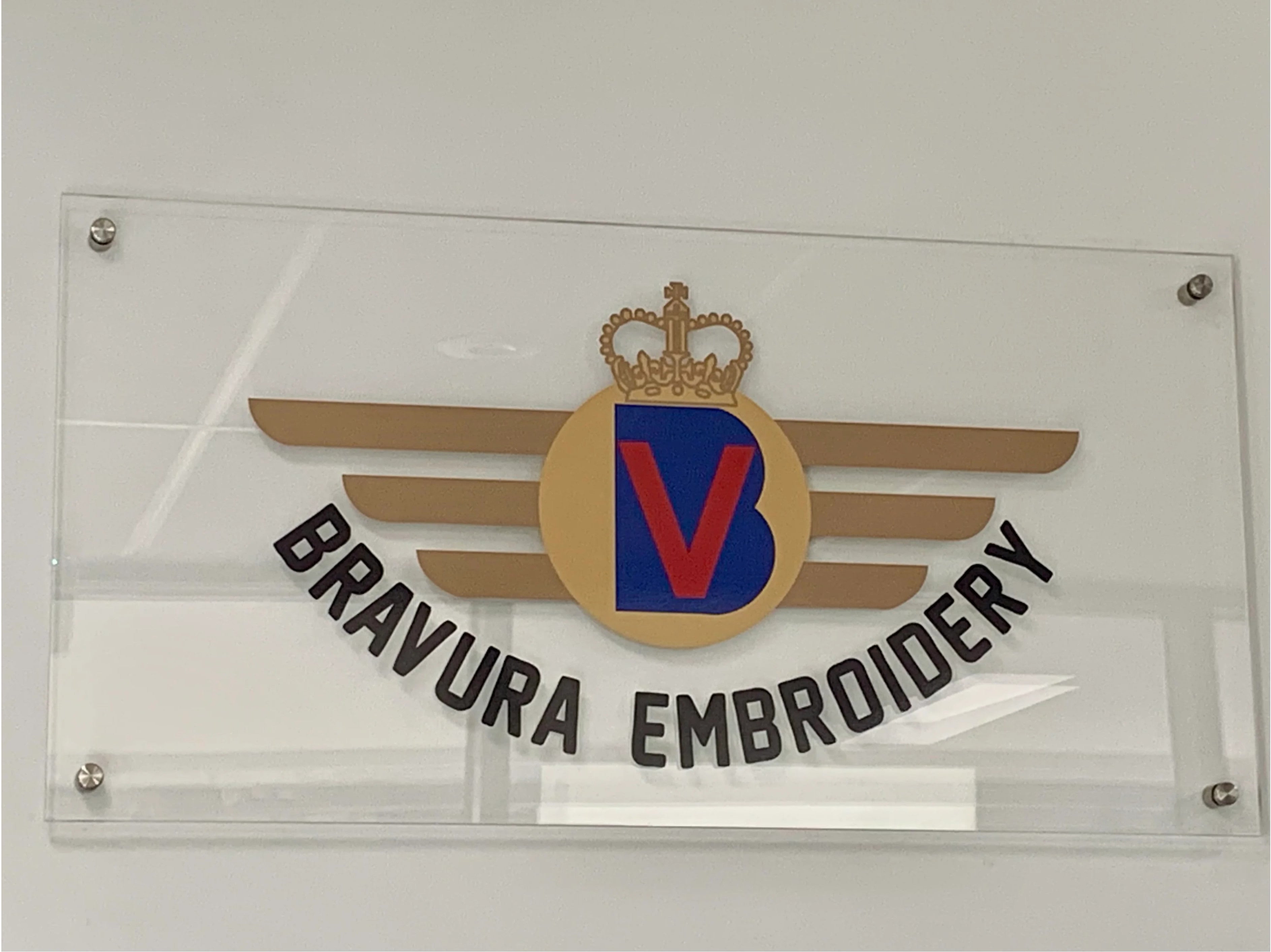 Window Graphics, Reception & Blade Signs - Bravura Embroidery - Heidelberg West.