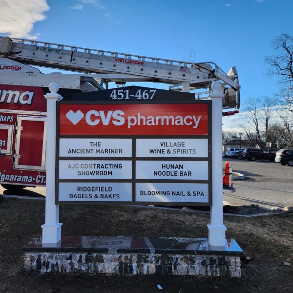 CVS Ridgefield, CT Monument Sign
