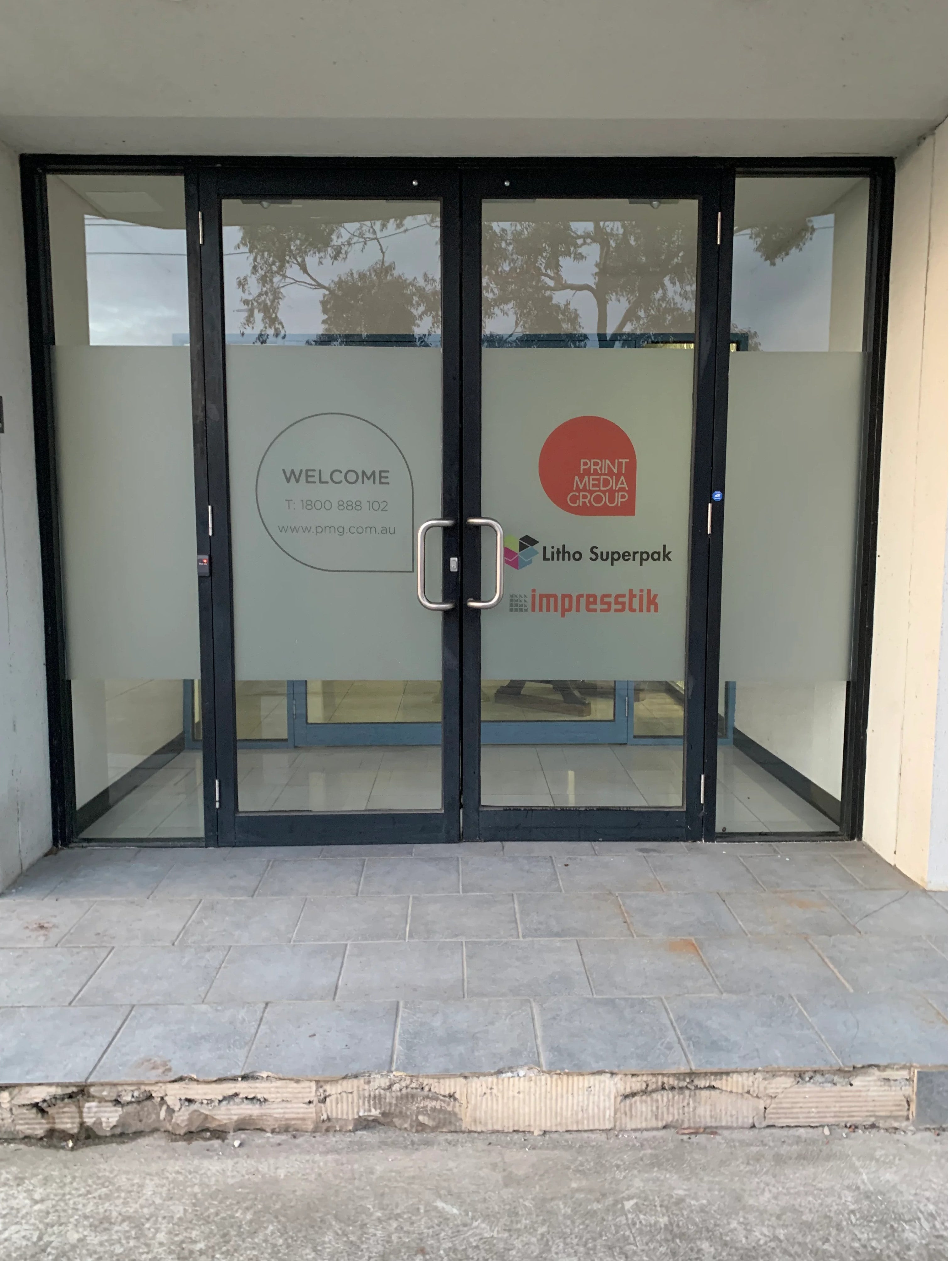 Window Frosting - Print Media Group - Heidelberg West.