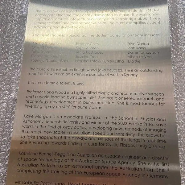Etched Stainless Plaque