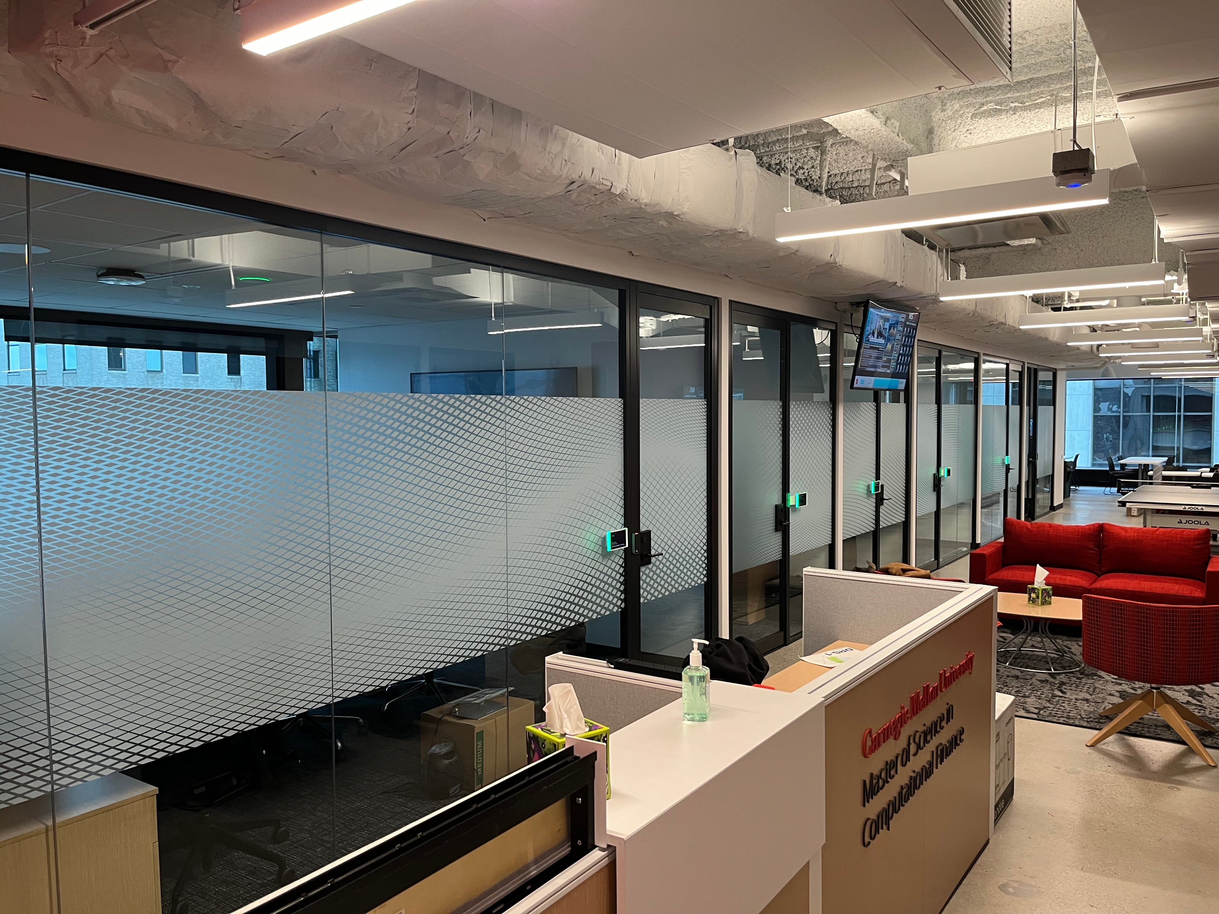 Window Film, Wall Graphics & Dimensional Letters for Carnegie Mellon University's new facility in Manhattan!