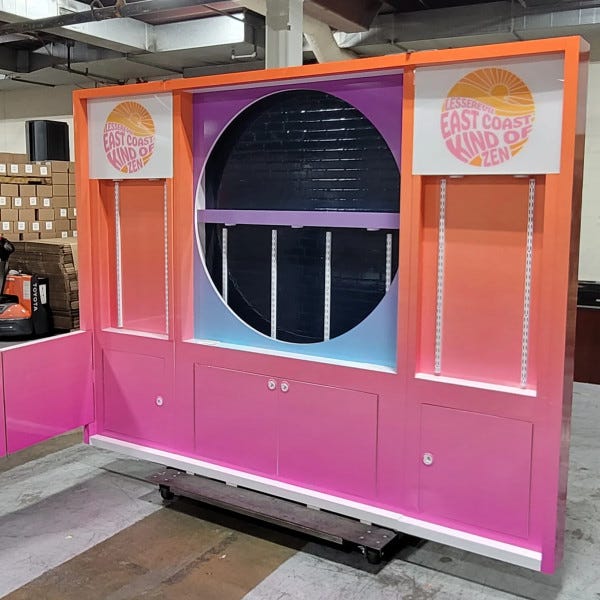 Lesser Evil Popcorn Trade Show Booth Wrap, Danbury CT