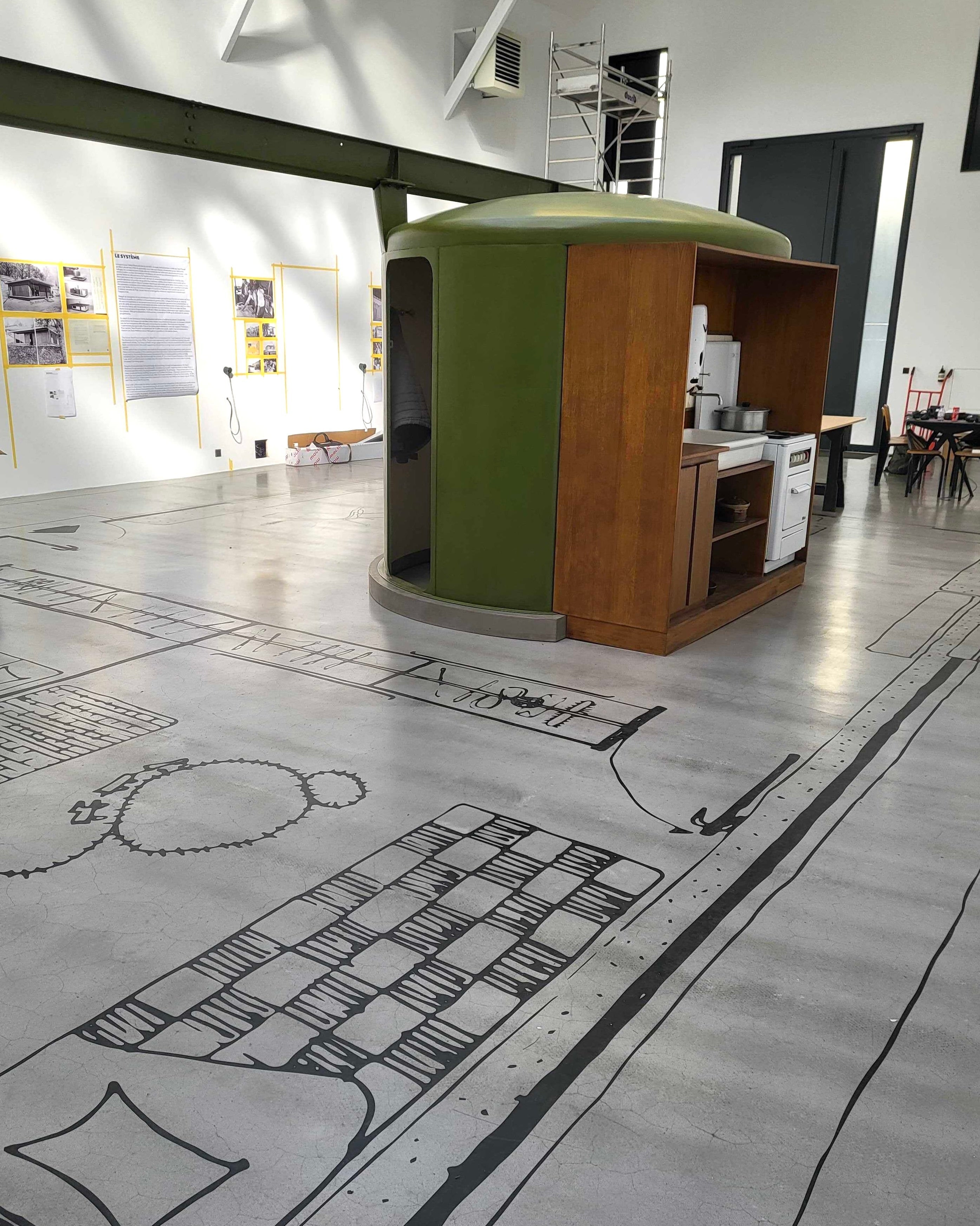 Signalétique au sol pour la galerie Patrick Seguin