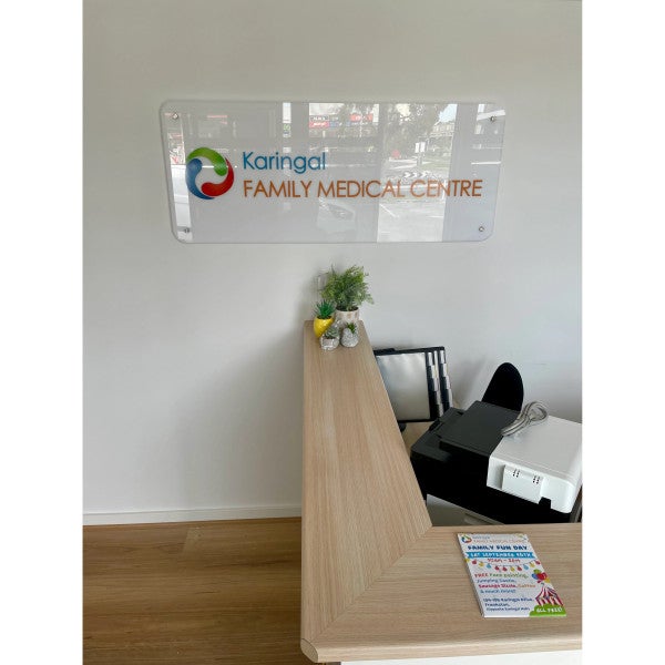 Reception Signs - Karingal Family Medical Centre.