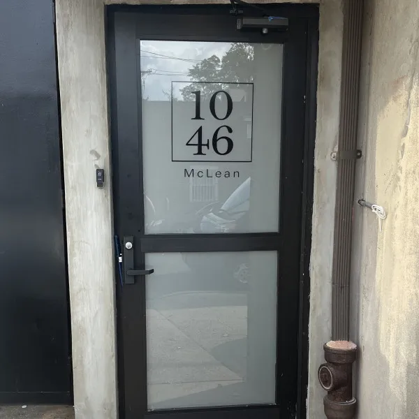 Custom Vinyl for address glass door