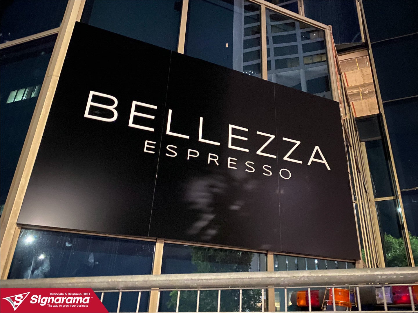 Amazing New Signage for Bellezza Expresso's Grand Opening in the Heart of the City