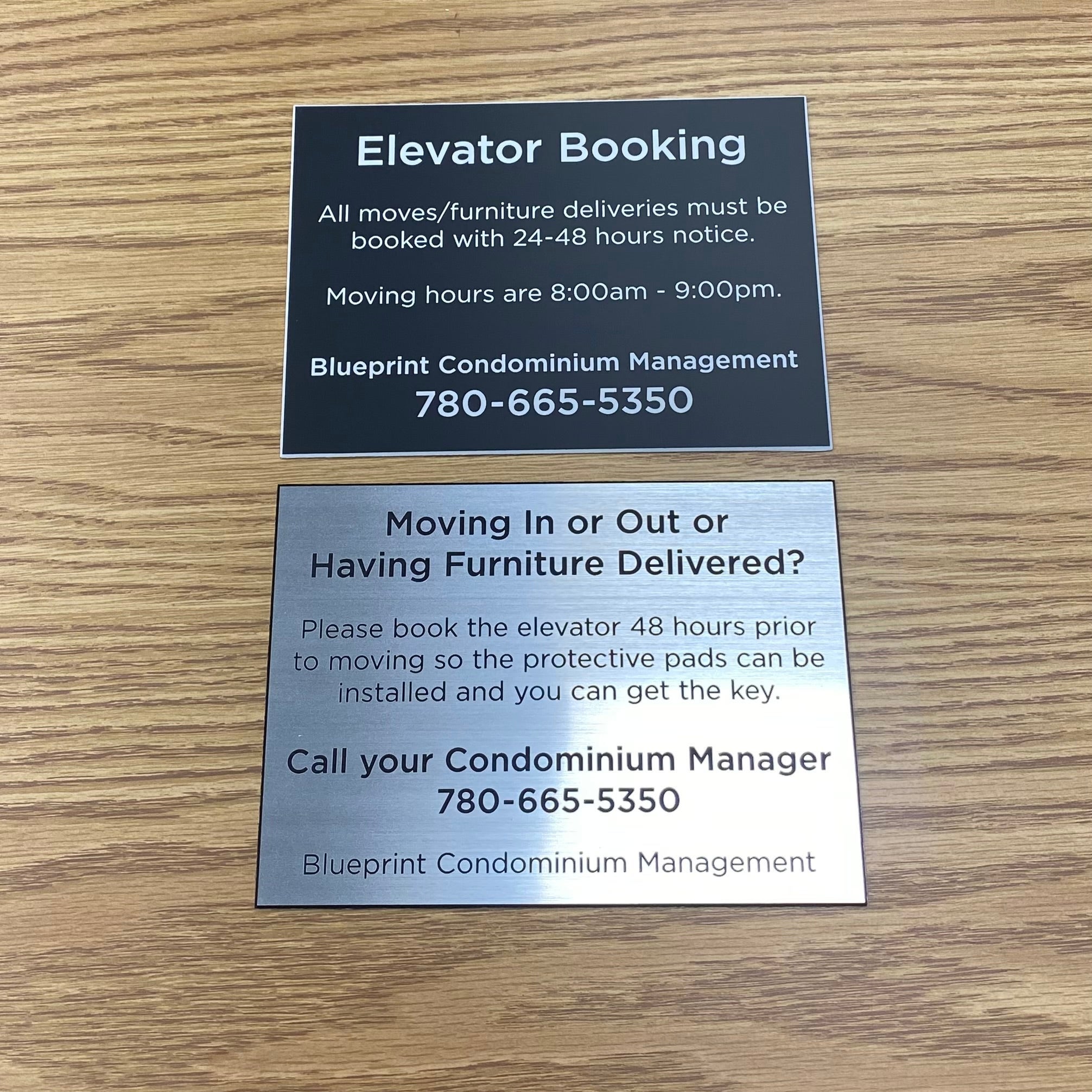 Engraved Signs for Blueprint Management in Edmonton, AB