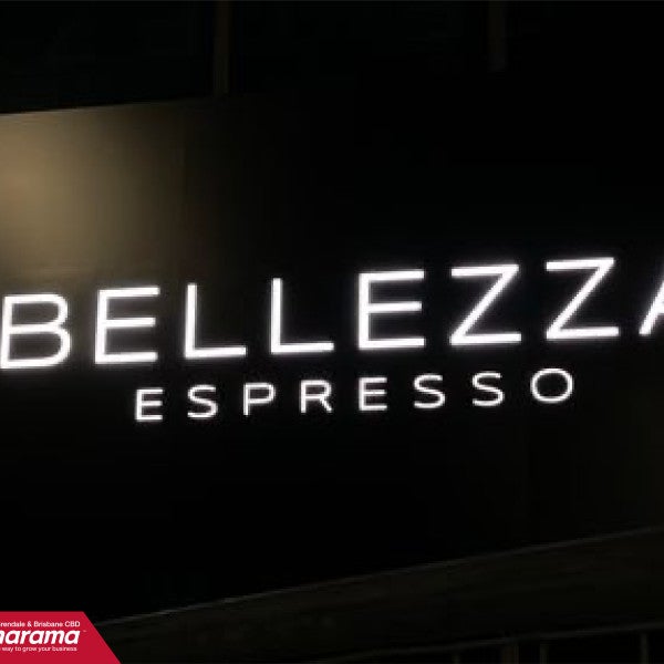 Amazing New Signage for Bellezza Expresso's Grand Opening in the Heart of the City