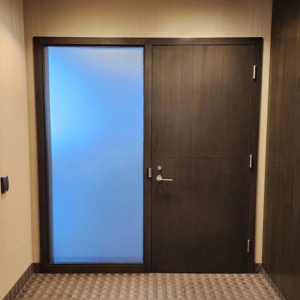 Etch Vinyl on interior office door in Edmonton, AB