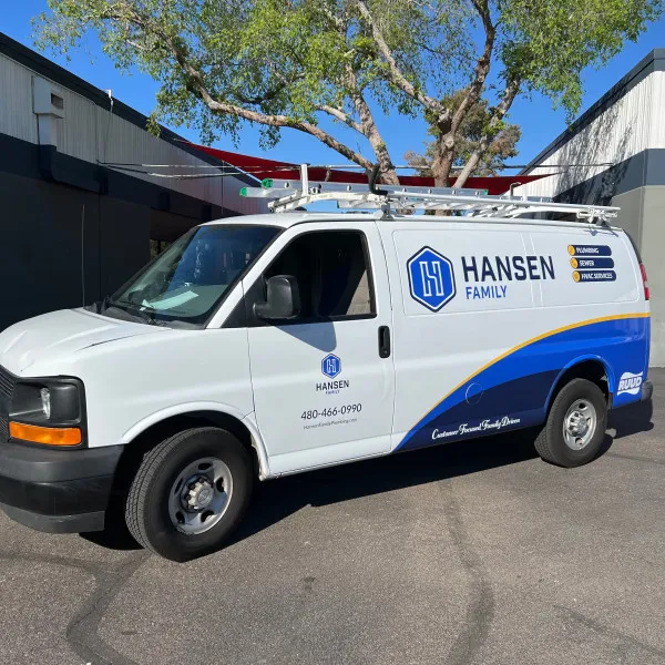 Hansen Family Plumbing Van Graphics by Signarama Phoenix (Arcadia) 602.954.4680 ArcadiaSignarama.com