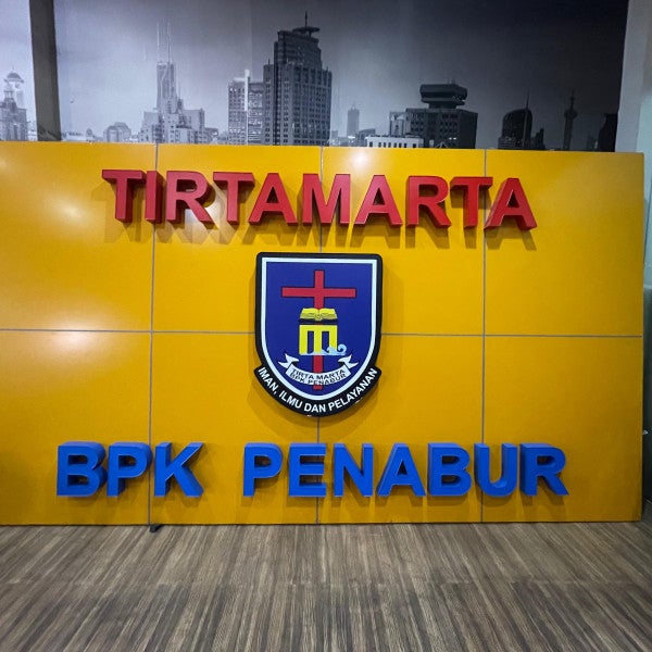 Channel Letters Frontlight ACP base untuk Tirtamarta BPK Penabur