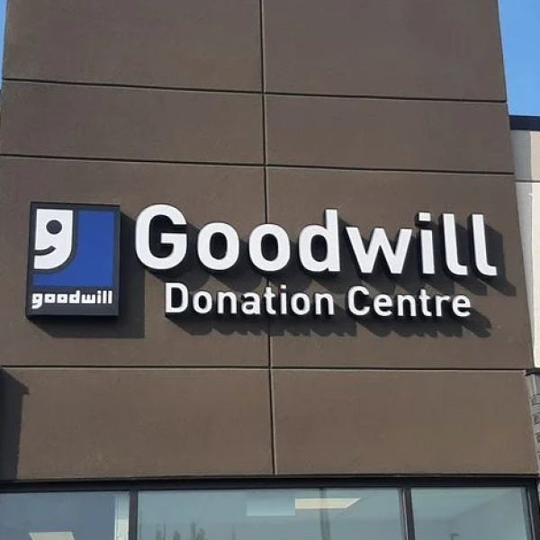 Goodwill Illuminated Channel Letters in Edmonton, AB