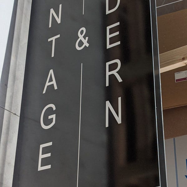 Vintage & Modern Poly Metal Store Front Sign