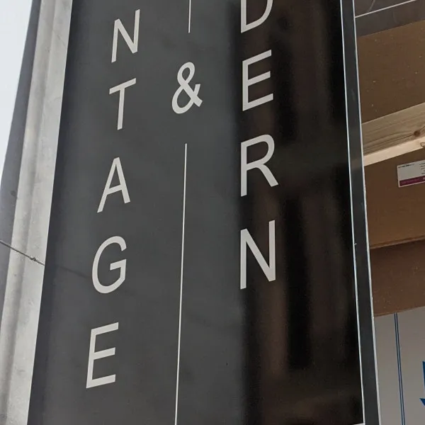 Vintage & Modern Poly Metal Store Front Sign