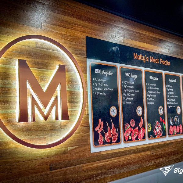 Matty's Meats Butcher Signage