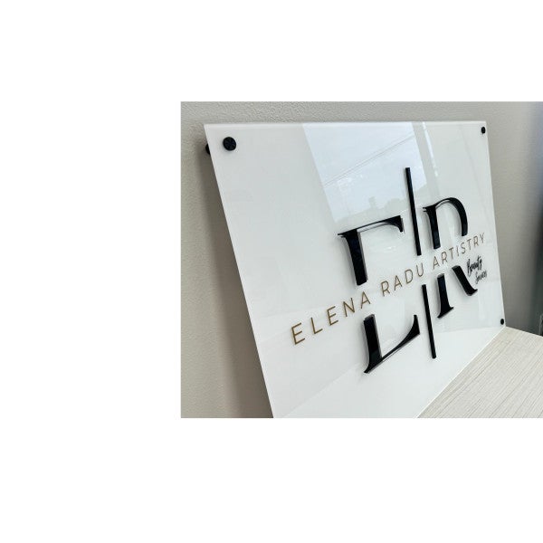 ER Artistry Lobby Sign Side