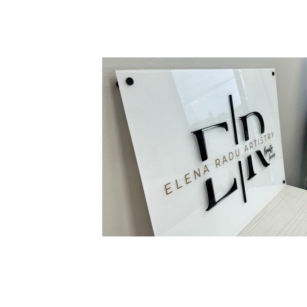 ER Artistry Lobby Sign Side