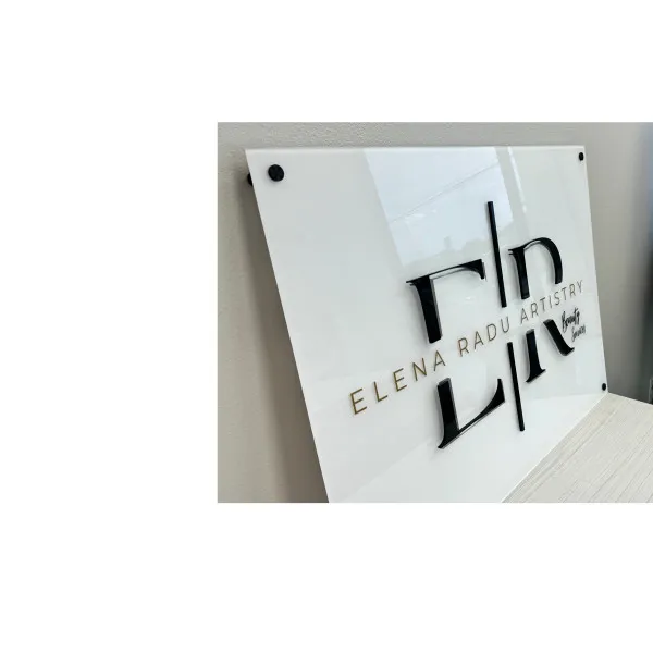 ER Artistry Lobby Sign Side