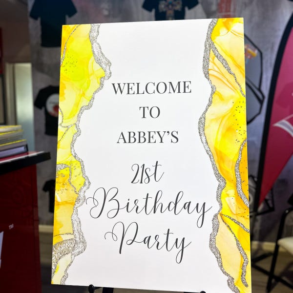 ACM Birthday Custom Sign Events Celebrations