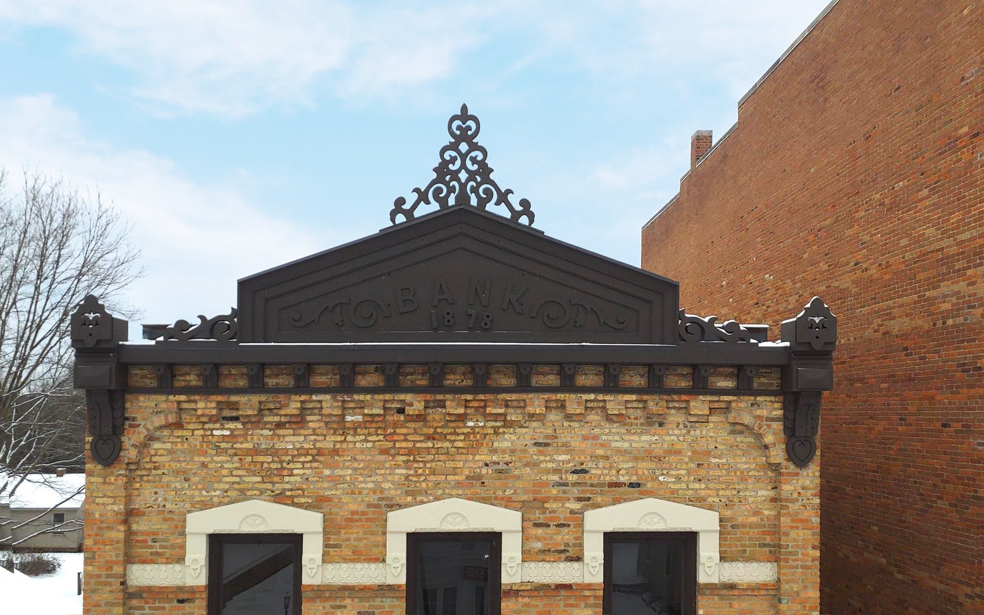 Crossroads Village Historical Bank: Installation of Restored Sign