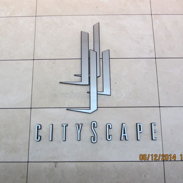 City Scape Phoenix- Red Development Outdoor Metal logo sign by Signarama Phoenix (Midtown), 602.650.1150, MidtownSignsAZ.com