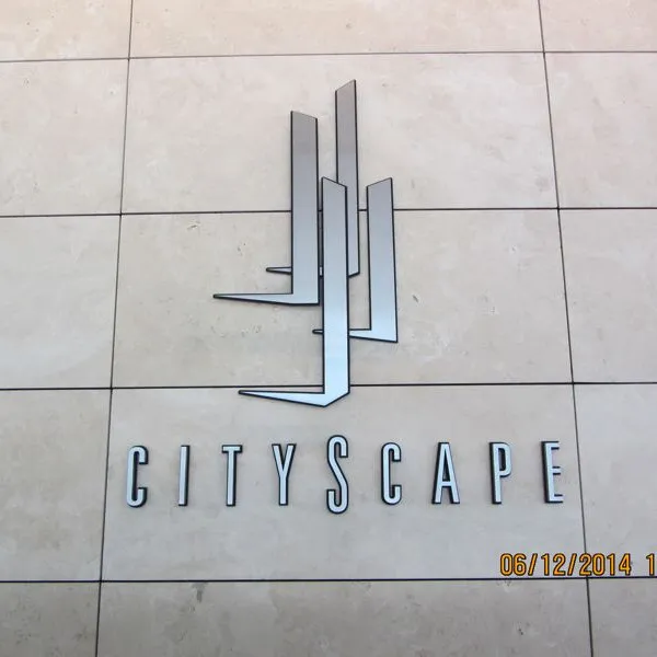 City Scape Phoenix- Red Development Outdoor Metal logo sign by Signarama Phoenix (Midtown), 602.650.1150, MidtownSignsAZ.com