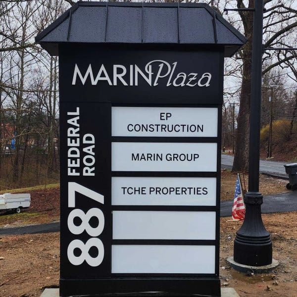 Marin Plaza PVC Letters and Monument Plaques, Brookfield, CT