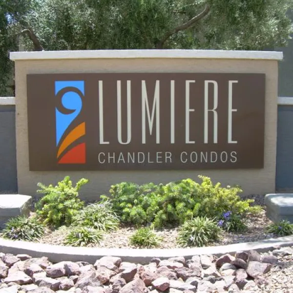 Lumiere Chandler Condos Monument Sign by Midtown Signarama, 602.650.1150, MidtownSignsAZ.com