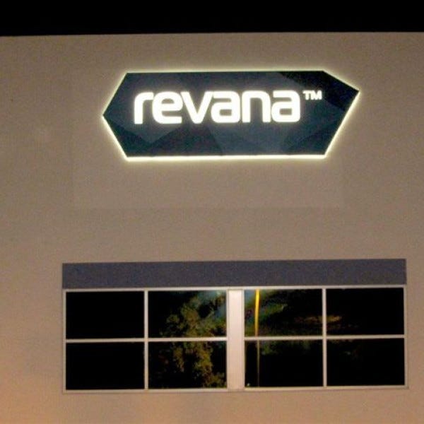 Backlit Outdoor Building Sign for Revana by Midtown Signarama (Phoenix) 602.650.1150,  MidtownSignsAZ.com