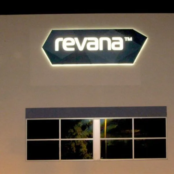 Backlit Outdoor Building Sign for Revana by Midtown Signarama (Phoenix) 602.650.1150, MidtownSignsAZ.com