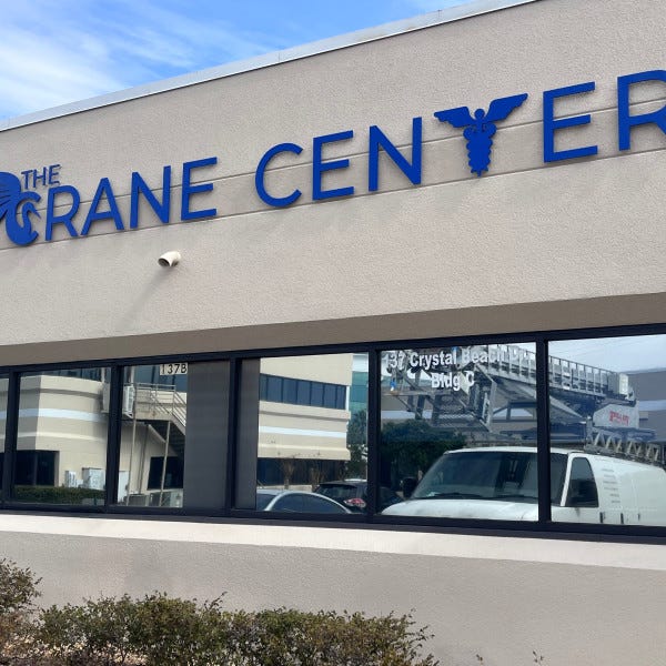 The Crane Center Channel Lettering