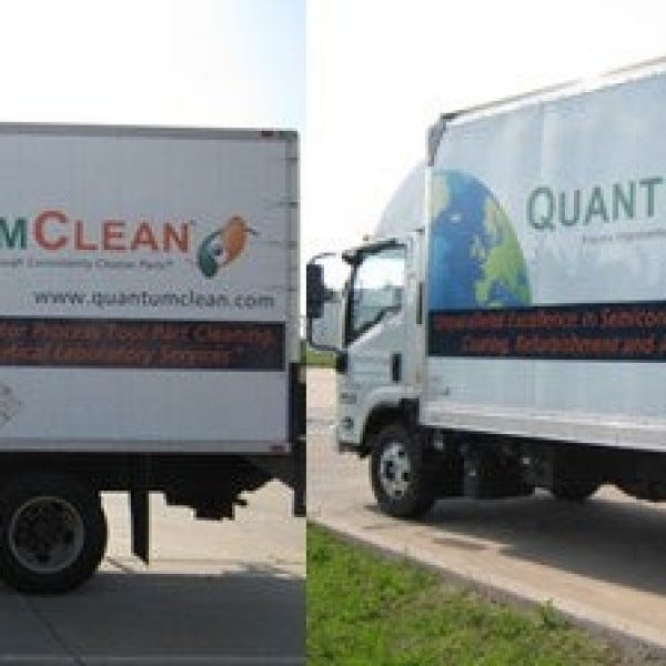 Large Truck Graphics for Quantum Clean by Midtown Signarama (Phoenix), 602.650.1150, MidtownSignsAZ.com